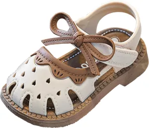 Baby Girls Sandals Soft Sole Summer Newborn Bowknot Wedding Dress Flat Princess Sandals Cute Infant First Walkers Dress Shoes