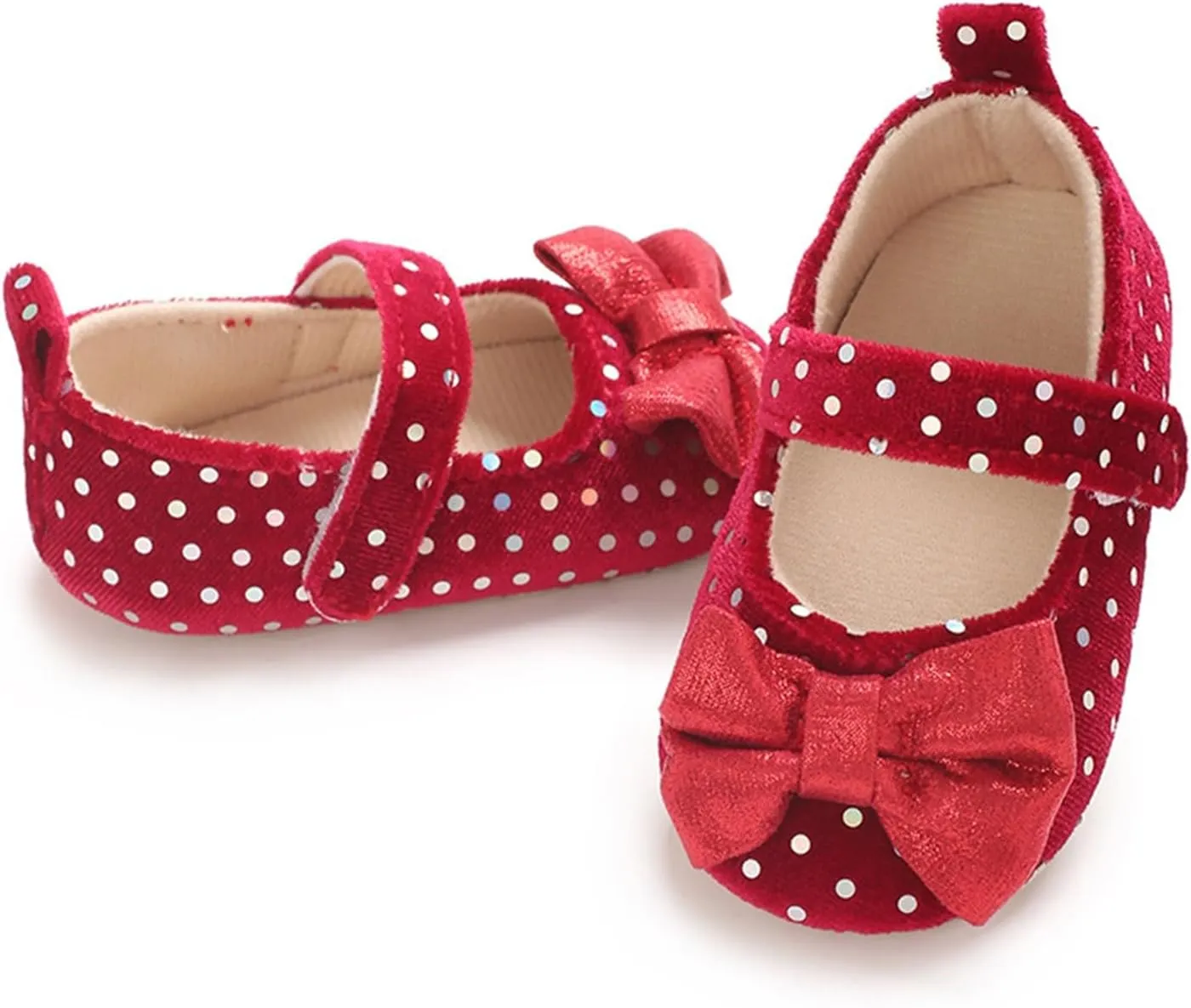 Baby Girls Sequin Bow Summer Sandals Toddler Infant Knitted Shinny Polka Dot Strap Soft Sole Solid Color Casual Shoes