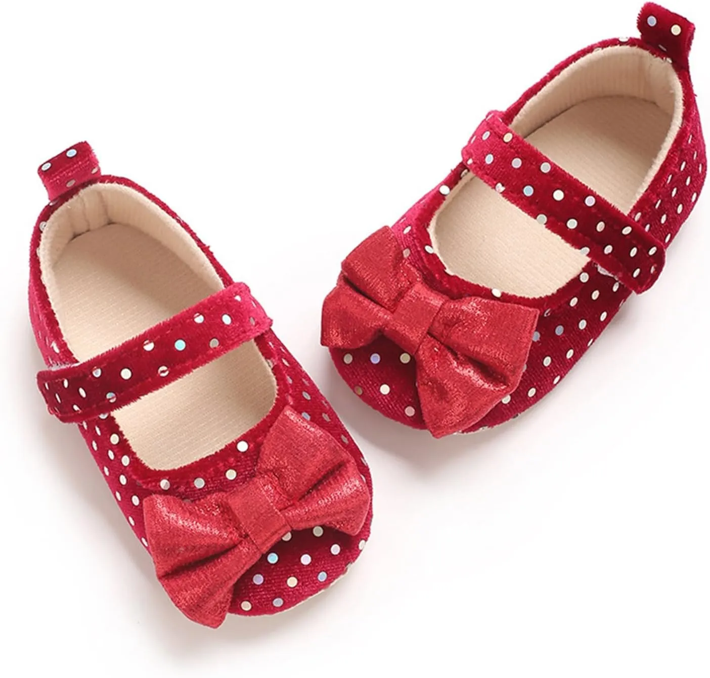 Baby Girls Sequin Bow Summer Sandals Toddler Infant Knitted Shinny Polka Dot Strap Soft Sole Solid Color Casual Shoes