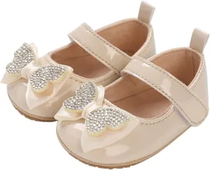 Baby Girls Sequin Butterfly Sandals Toddler Infant Solid Color Soft Sole Loo Heels Strap Flatt Princess Summer Shoes