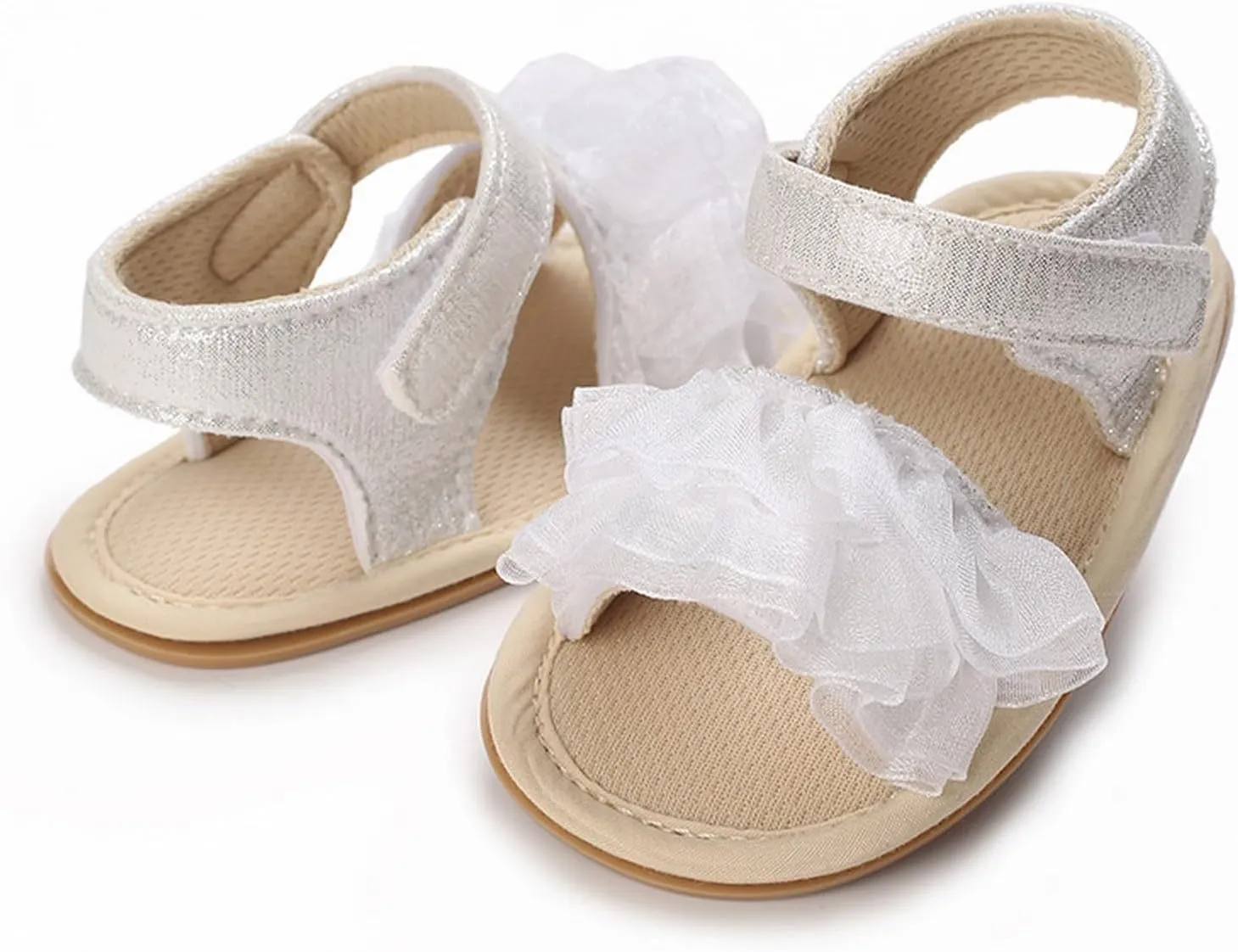 Baby Girls Summer Sandals Infant Flower Flat Shoes Newborn Soft Sole Slippers Open Toe Toddler First Walking Shoes