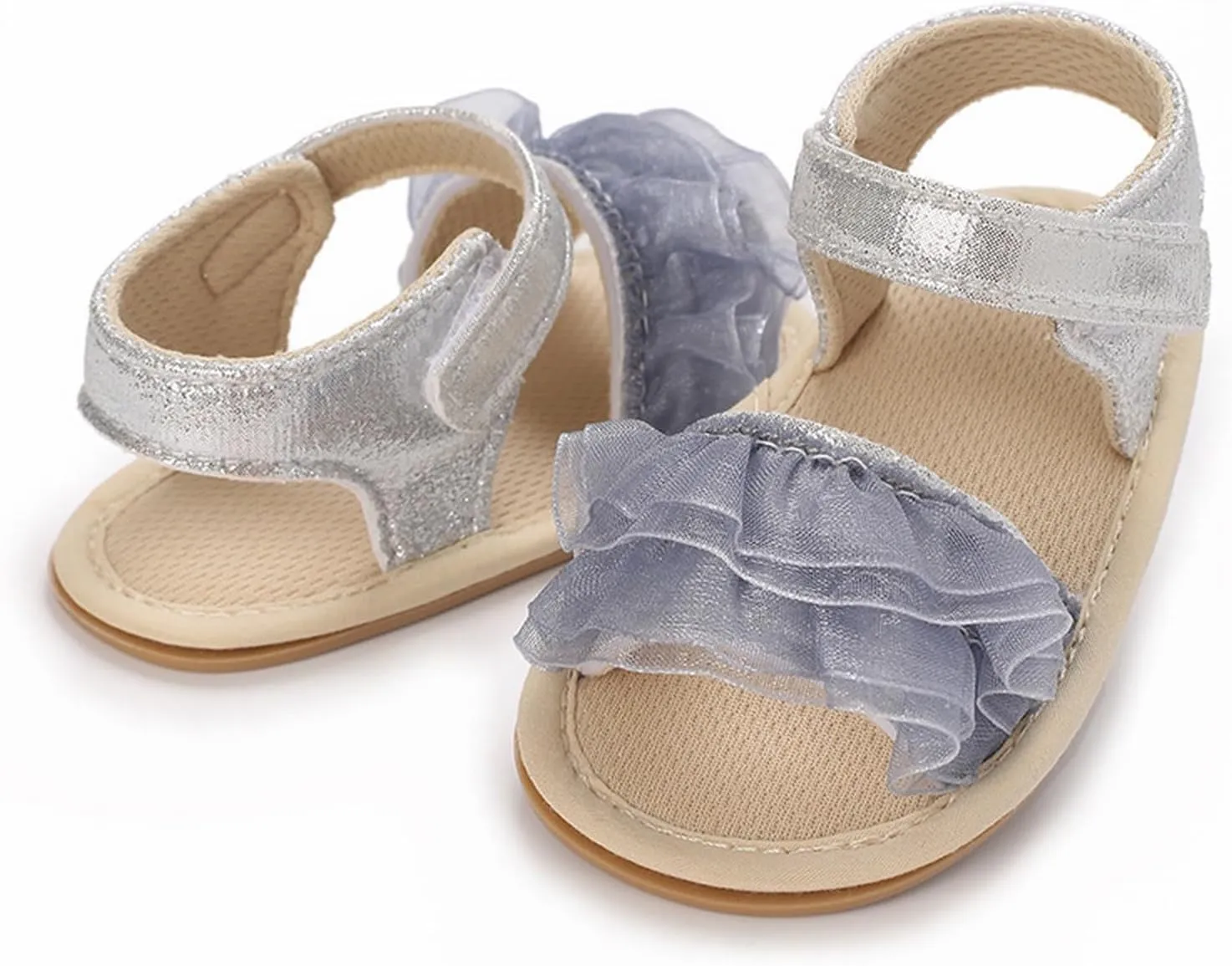 Baby Girls Summer Sandals Infant Flower Flat Shoes Newborn Soft Sole Slippers Open Toe Toddler First Walking Shoes