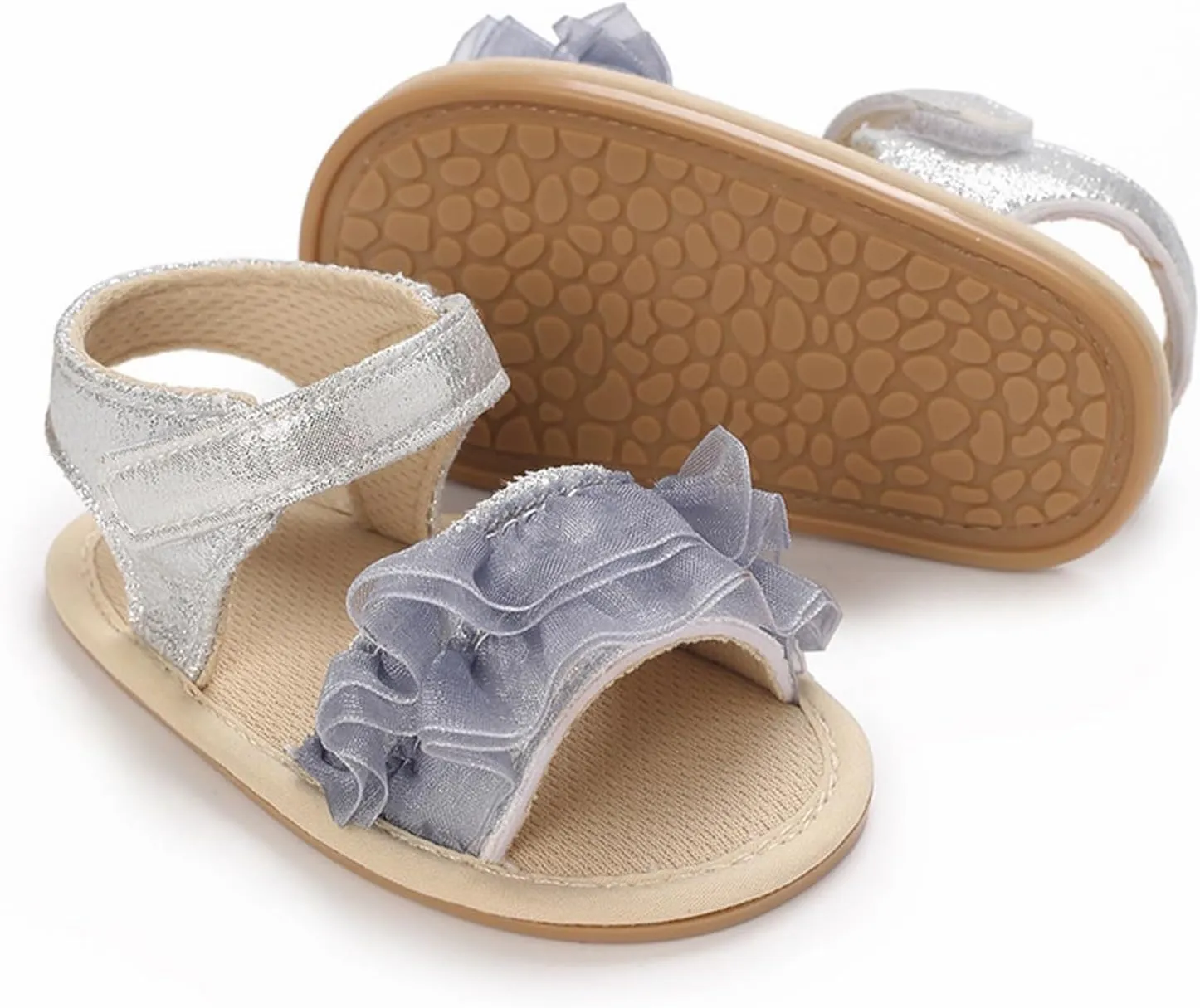 Baby Girls Summer Sandals Infant Flower Flat Shoes Newborn Soft Sole Slippers Open Toe Toddler First Walking Shoes