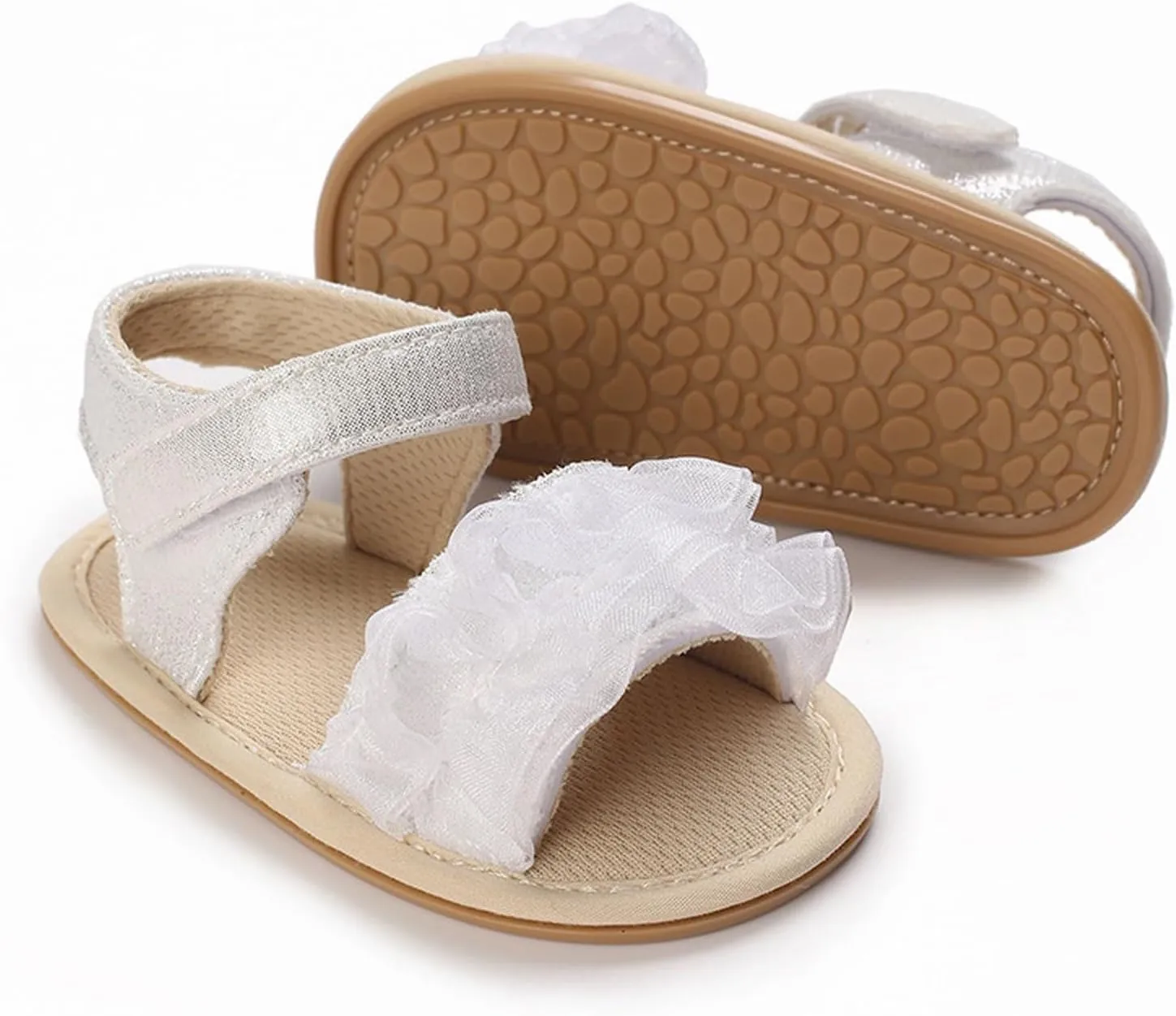 Baby Girls Summer Sandals Infant Flower Flat Shoes Newborn Soft Sole Slippers Open Toe Toddler First Walking Shoes