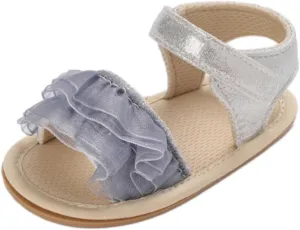 Baby Girls Summer Sandals Infant Flower Flat Shoes Newborn Soft Sole Slippers Open Toe Toddler First Walking Shoes