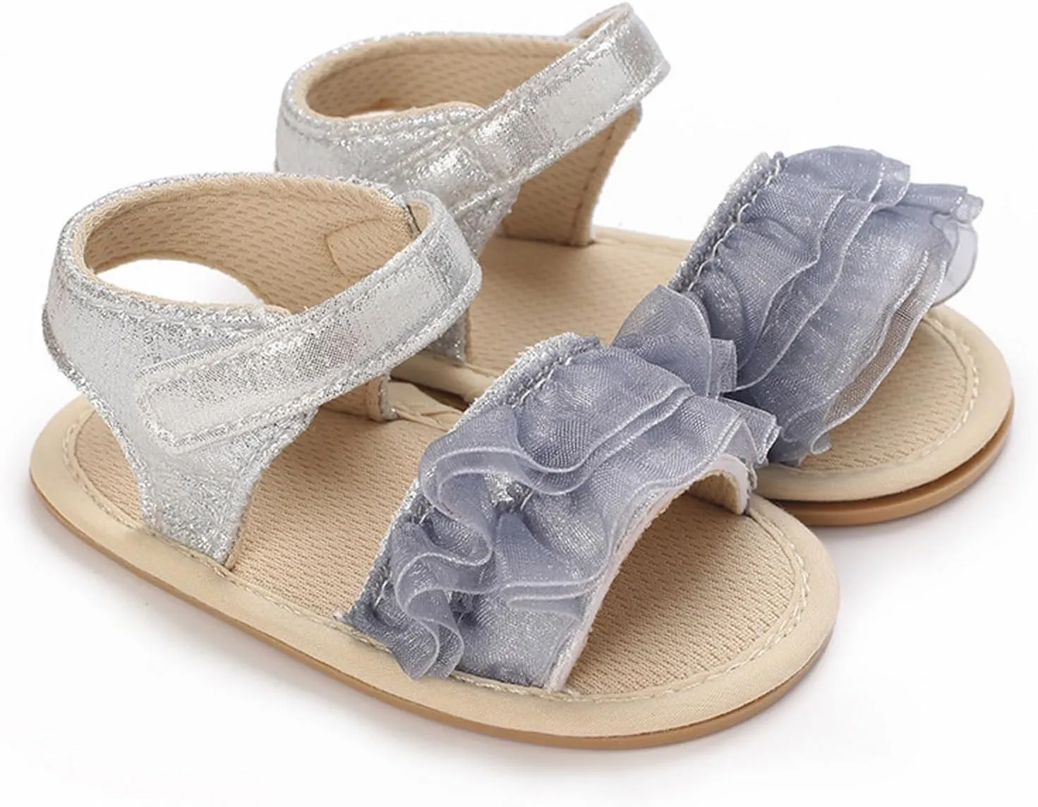 Baby Girls Summer Sandals Infant Flower Flat Shoes Newborn Soft Sole Slippers Open Toe Toddler First Walking Shoes