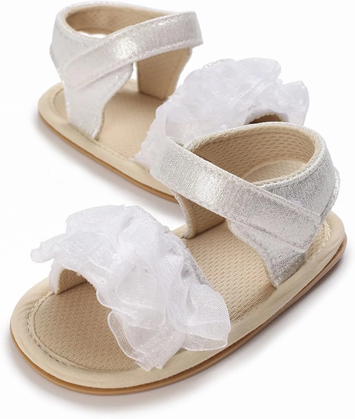 Baby Girls Summer Sandals Infant Flower Flat Shoes Newborn Soft Sole Slippers Open Toe Toddler First Walking Shoes