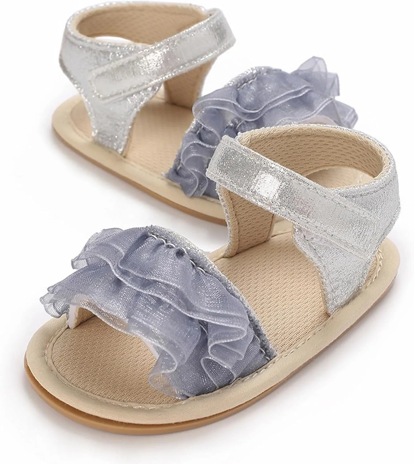 Baby Girls Summer Sandals Infant Flower Flat Shoes Newborn Soft Sole Slippers Open Toe Toddler First Walking Shoes