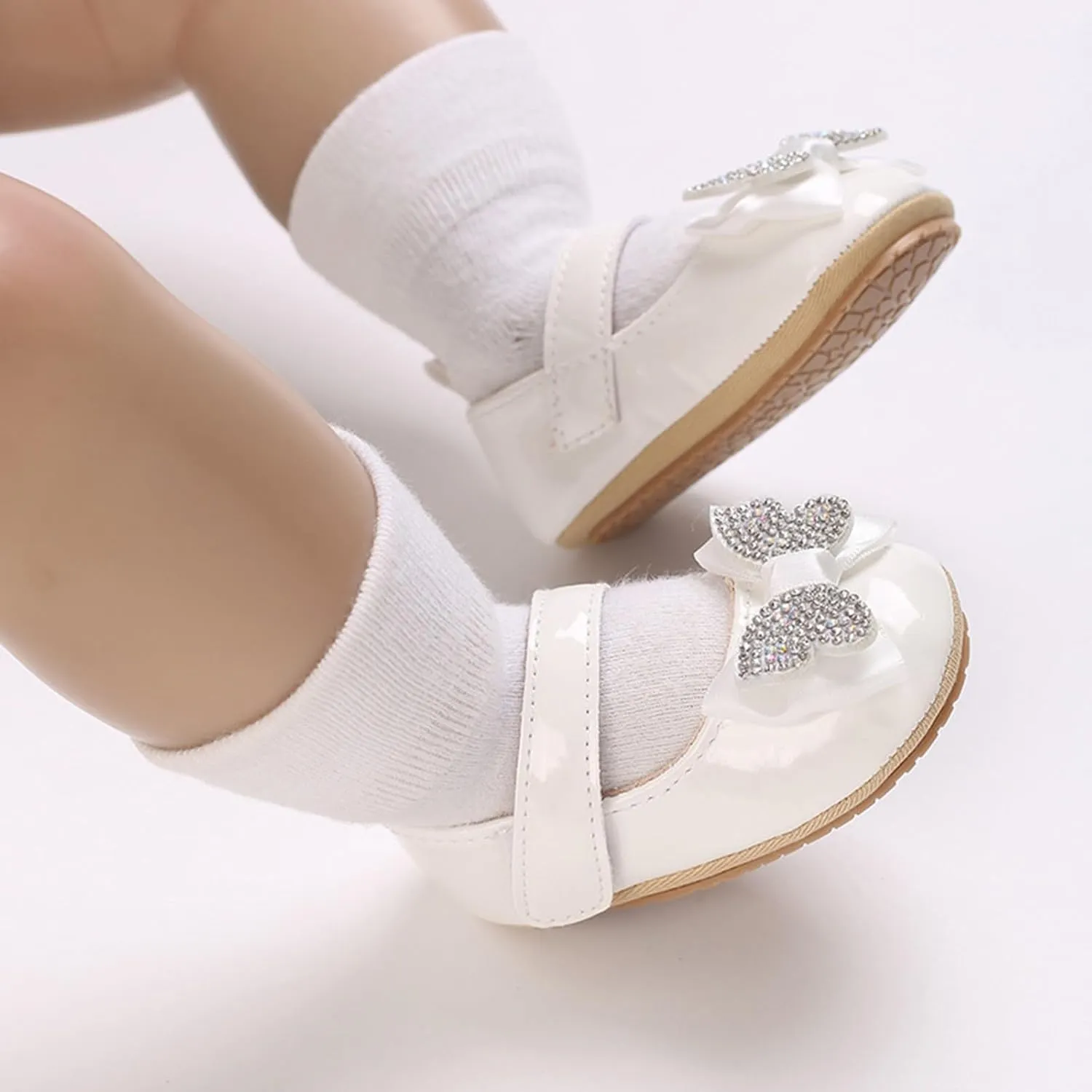Baby Girls Summer Sequin Butterfly Sandals Toddler Infant Solid Color Soft Sole Low Heels Strap Flats Casual Shoes
