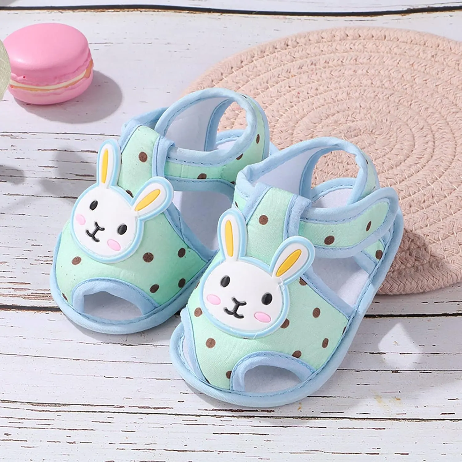 Baby Infant Boy Girl Sandals Shoes Cartoon First Walking Shoes Anti-Slip Soft Sole Breathable Flat Shoes (Blue, 1314)