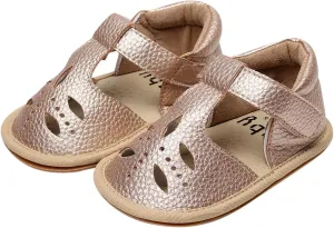 Baby Infant Boy Girl Sandals Shoes First Walking Shoes Soft Anti-Slip Rubber Sole Sneakers Fashion (Gold, 7 Toddler)
