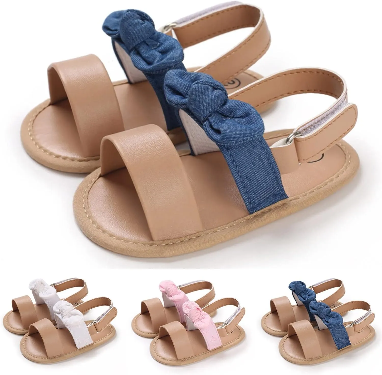 Baby Infant Boy Girl Sandals Shoes First Walking Shoes Soft Anti-Slip Sole Sneakers Lightweight Summer (Pink, 5 Infant)
