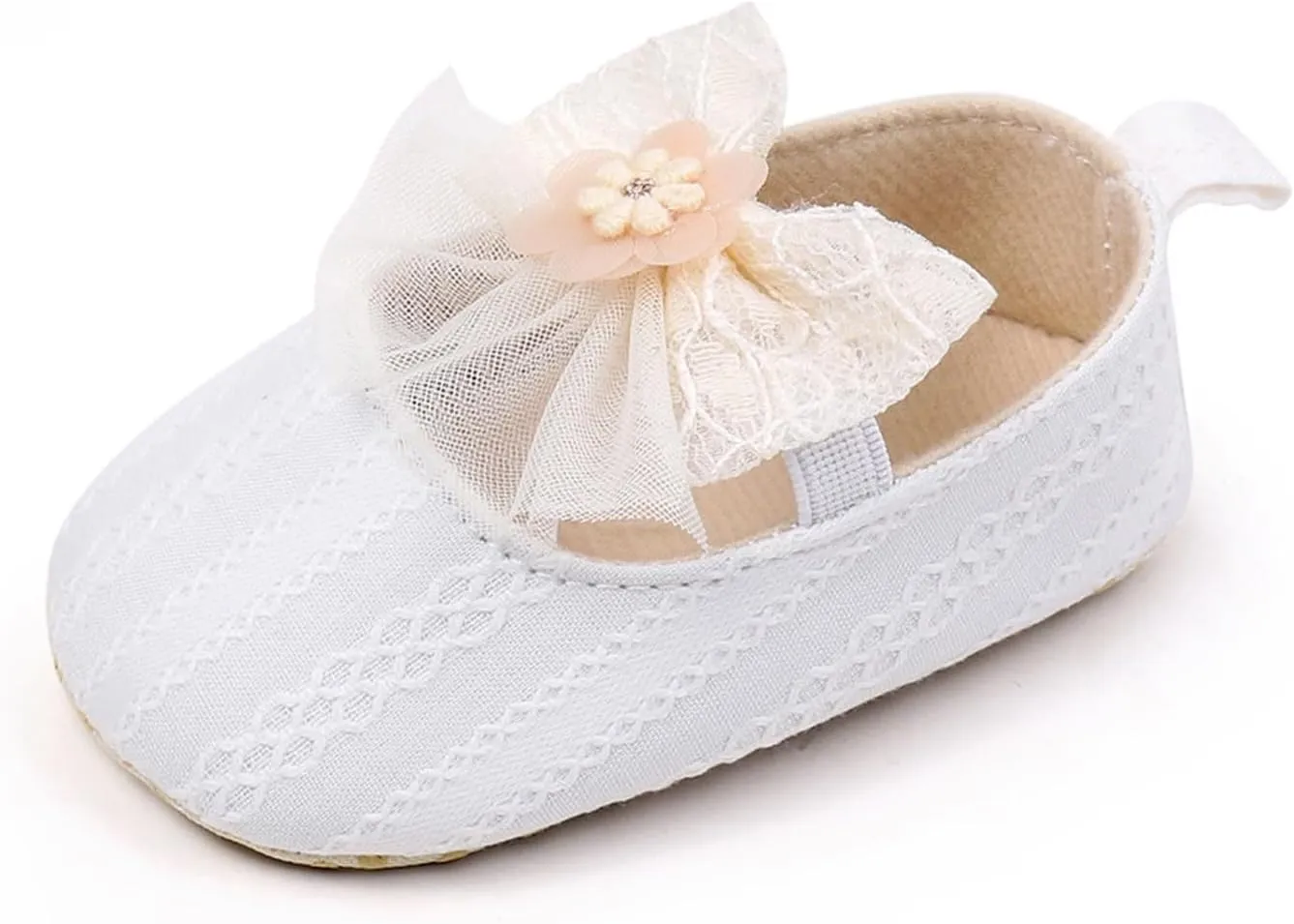Baby Infant Flower Summer Casual Sandals Infant Girls Ribbed Knitted Solid Color Soft Sole Flatt Mesh Lace Tulle Shoes