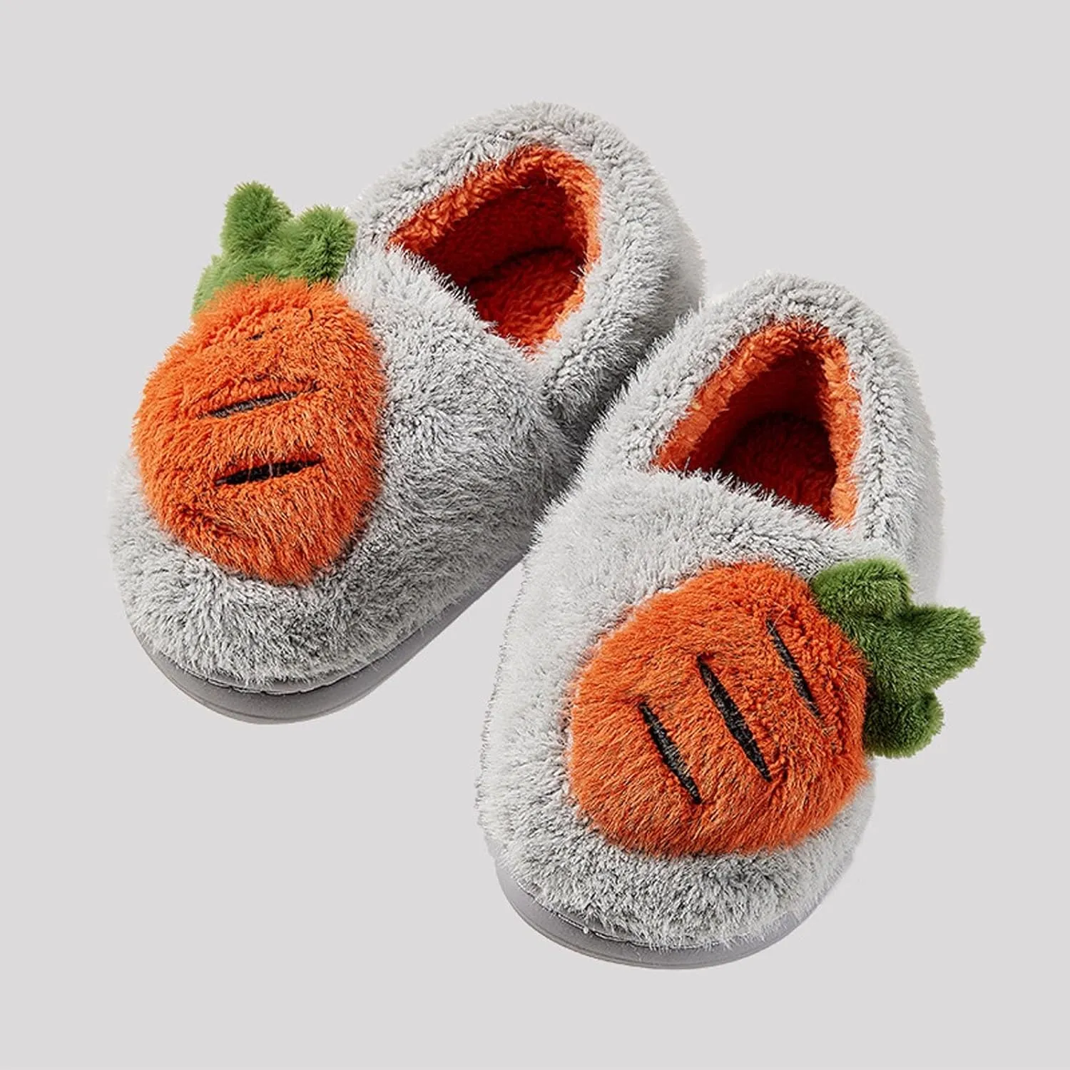 Baby Infant Fr Fuzzy Slippers Toddler Boys Girls Cotton Soft Sole Flat Shoes Winter Indoor Memory Foam House Shoes