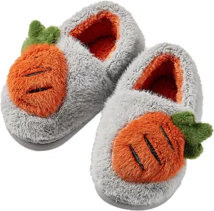 Baby Infant Fr Fuzzy Slippers Toddler Boys Girls Cotton Soft Sole Flat Shoes Winter Indoor Memory Foam House Shoes