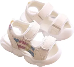 Baby Infant Open Toe Sandals Summer Outdoor Casual Shoes Toddler Memory Foam Sole Soft Ankle Slide Shoes Light Comfy