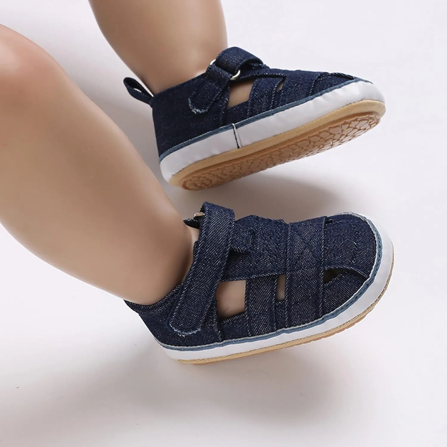 Baby Infant Shoes Boy Girl Sandals First Walkers Prewalkers Athletic Non-Slip Sole Flat Sandals Summer (Blue, 5 Infant)