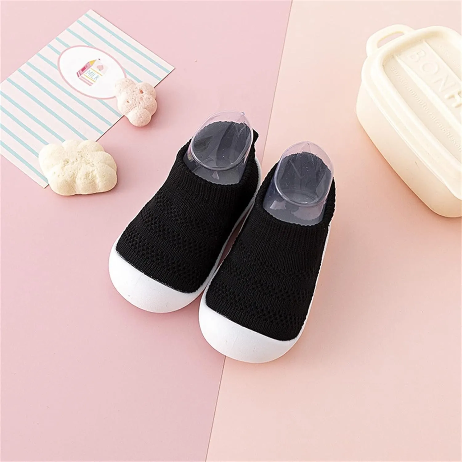 Baby Infant Shoes Boy Girl Sandals Outdoor First Walkers Anti-Slip Soft Sole Sneakers Summer Walking (Black, 6 Infant)