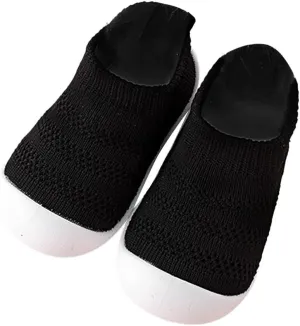 Baby Infant Shoes Boy Girl Sandals Outdoor First Walkers Anti-Slip Soft Sole Sneakers Summer Walking (Black, 6 Infant)