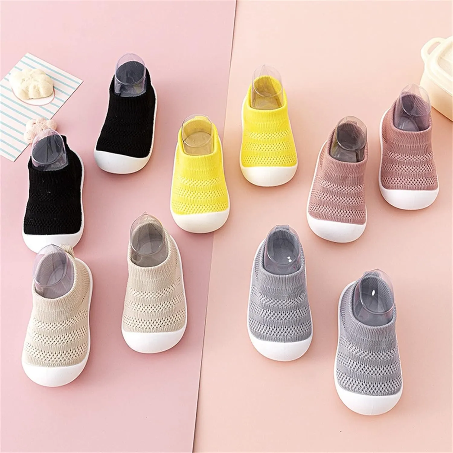 Baby Infant Shoes Boy Girl Sandals Outdoor First Walkers Anti-Slip Soft Sole Sneakers Summer Walking (Black, 6 Infant)