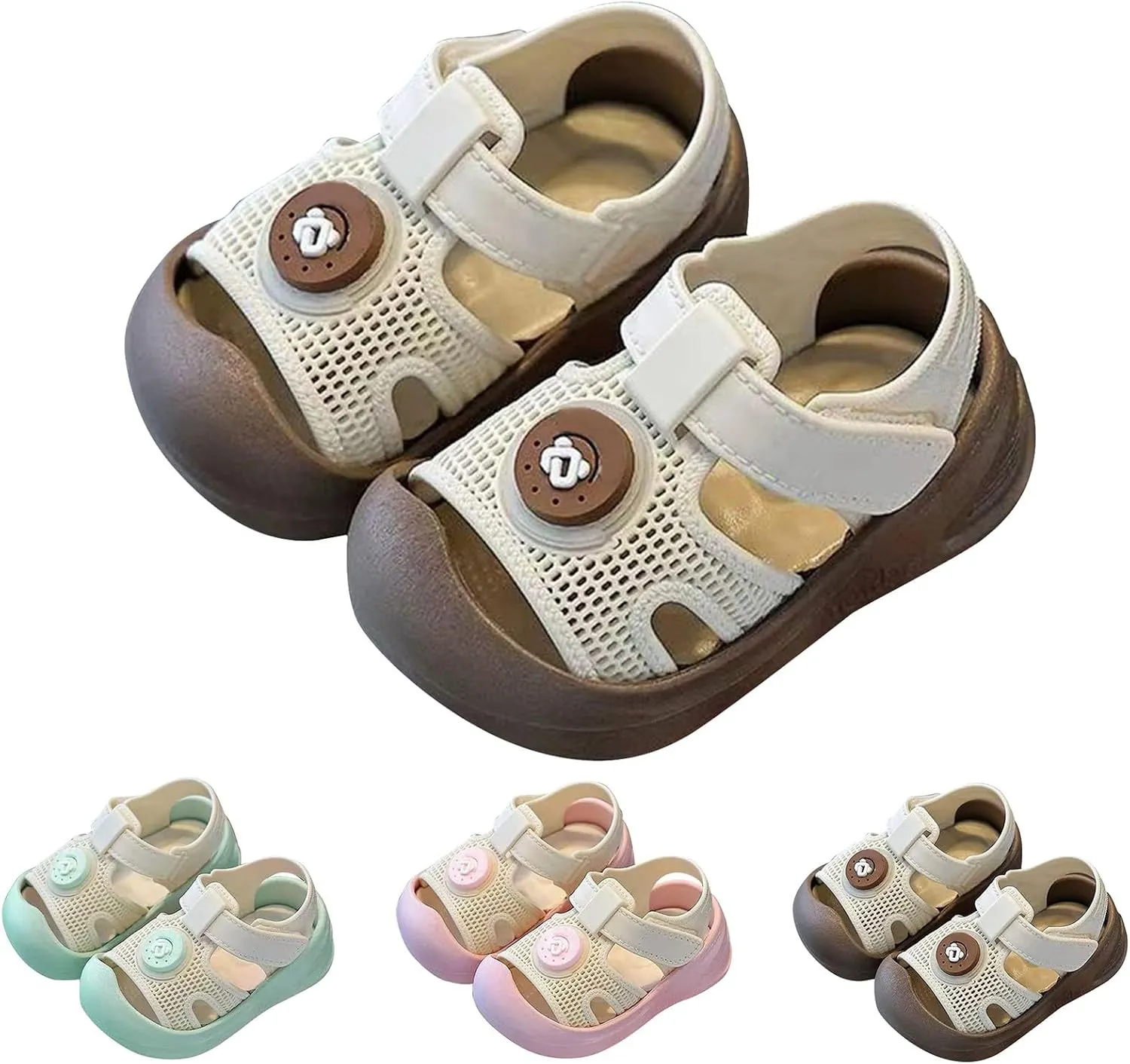 Baby Infant Summer Casual Sandals Toddler Newborn Open Toe Flatt Childen Kids Loo Heels Mesh Breathable Soft Sole Shoes