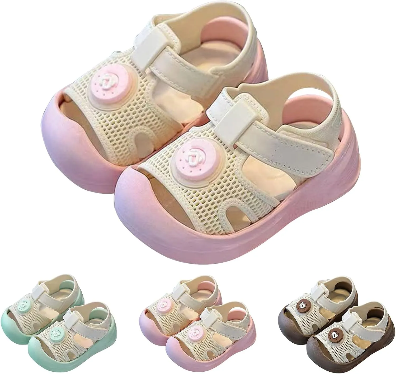 Baby Infant Summer Casual Sandals Toddler Newborn Open Toe Flatt Childen Kids Loo Heels Mesh Breathable Soft Sole Shoes