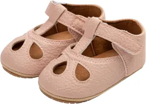 Baby Kids Summer Casual Leather Sandals Solid Color Infant Toddler Hollow Close Toe Soft Sole Non Slip Casual Shoes