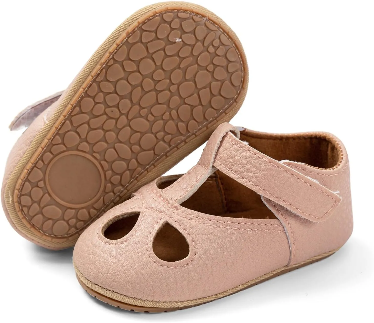 Baby Kids Summer Casual Leather Sandals Solid Color Infant Toddler Hollow Close Toe Soft Sole Non Slip Casual Shoes