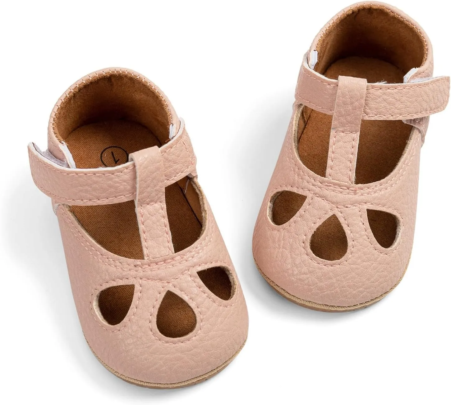 Baby Kids Summer Casual Leather Sandals Solid Color Infant Toddler Hollow Close Toe Soft Sole Non Slip Casual Shoes