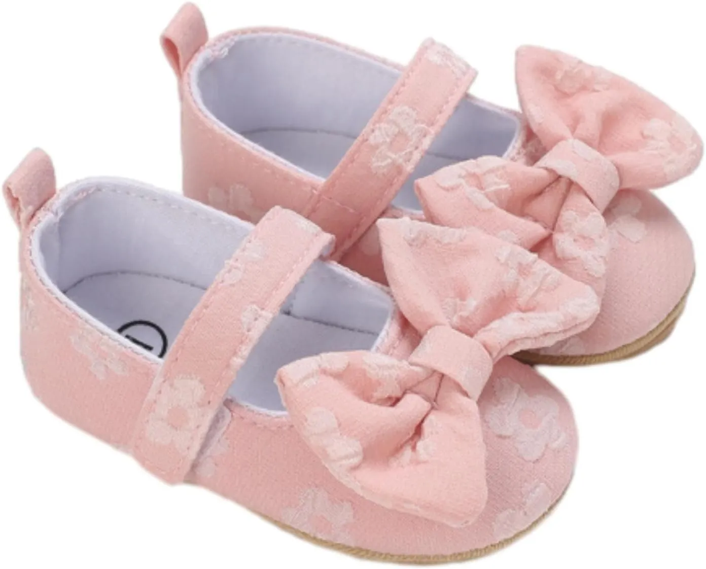 Baby Princess Dress Baby Girls Mary Jane with Bownot Non Slip Soft Sole PU Leather Newborn Infant Casual Dress Shoe
