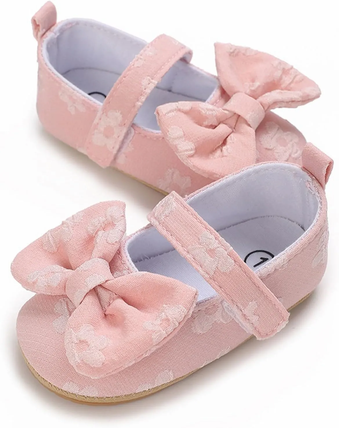 Baby Princess Dress Baby Girls Mary Jane with Bownot Non Slip Soft Sole PU Leather Newborn Infant Casual Dress Shoe