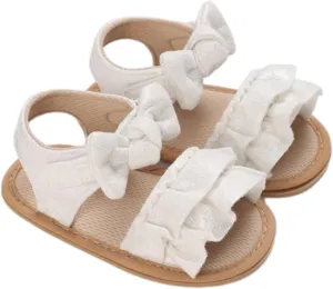 Baby Sandals Baby Toddler Infant Girls PU Leather Soft Open Toe Summer Sandals Flower Flat Shoes For Closed Toe Sandals