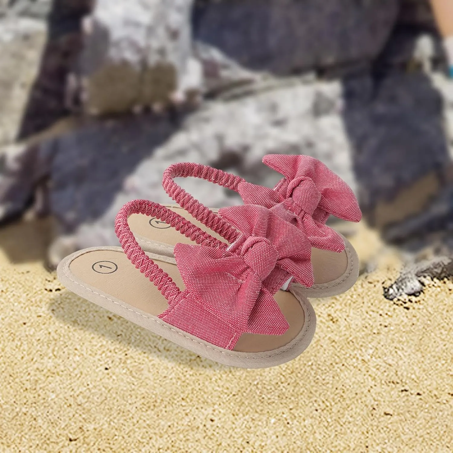 Baby Sandals, for 0-1 Years, Soft Sole Non-Slip Prewalker Casual Flat Sandals for Newborn