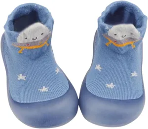 Baby Shoe Boys Girls Sock Shoes Soft Rubber Sole Floor Non-Slip Prewalker Shoes Water Shoes Barefoot Floor (Blue, 18)