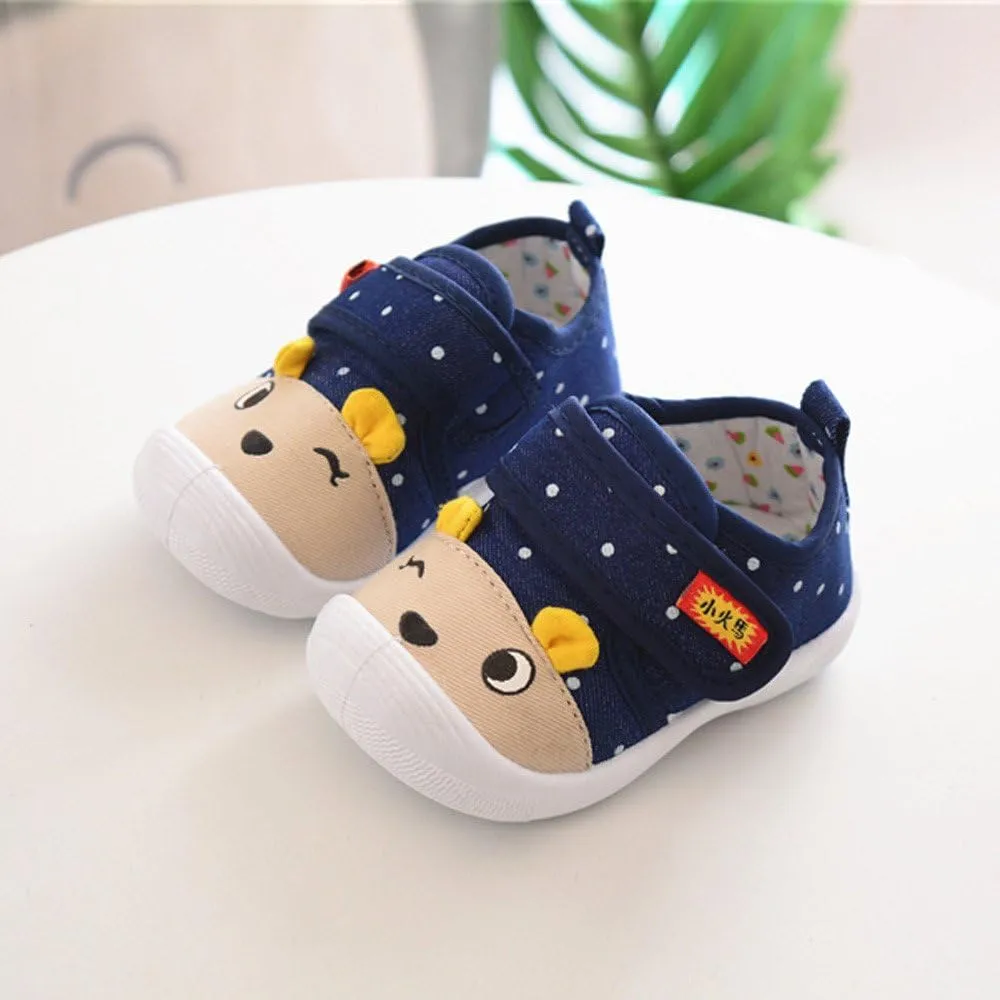 Baby Shoes 12 Months Girls Baby Infant Sole Soft Boys Cartoon Shoes Squeaky Anti-Slip Kids Baby Light up N
