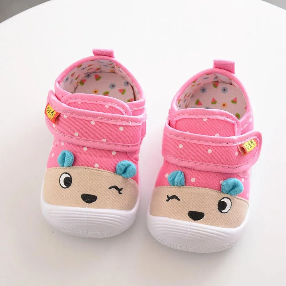 Baby Shoes 12 Months Girls Baby Infant Sole Soft Boys Cartoon Shoes Squeaky Anti-Slip Kids Baby Light up N