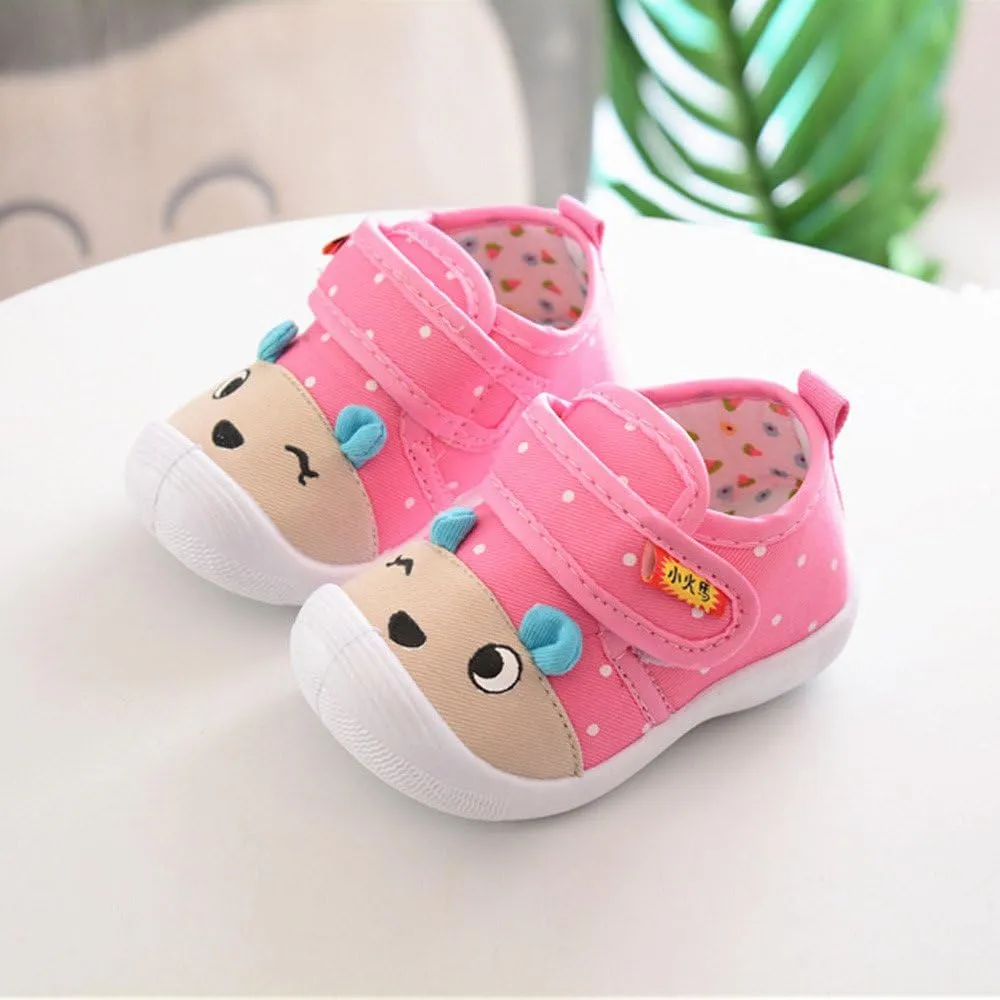 Baby Shoes 12 Months Girls Baby Infant Sole Soft Boys Cartoon Shoes Squeaky Anti-Slip Kids Baby Light up N