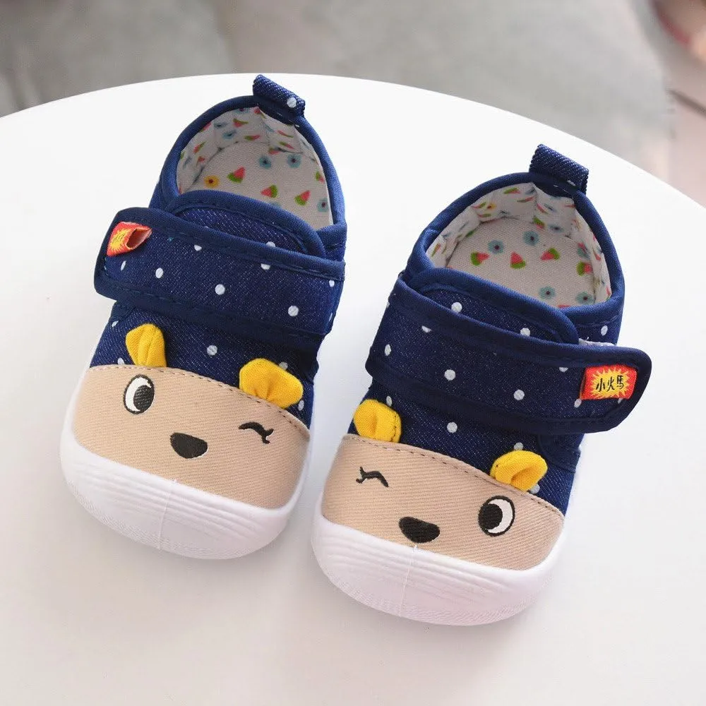 Baby Shoes 12 Months Girls Baby Infant Sole Soft Boys Cartoon Shoes Squeaky Anti-Slip Kids Baby Light up N