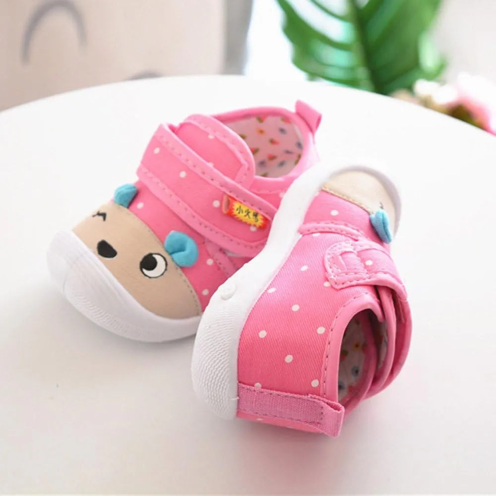 Baby Shoes 12 Months Girls Baby Infant Sole Soft Boys Cartoon Shoes Squeaky Anti-Slip Kids Baby Light up N