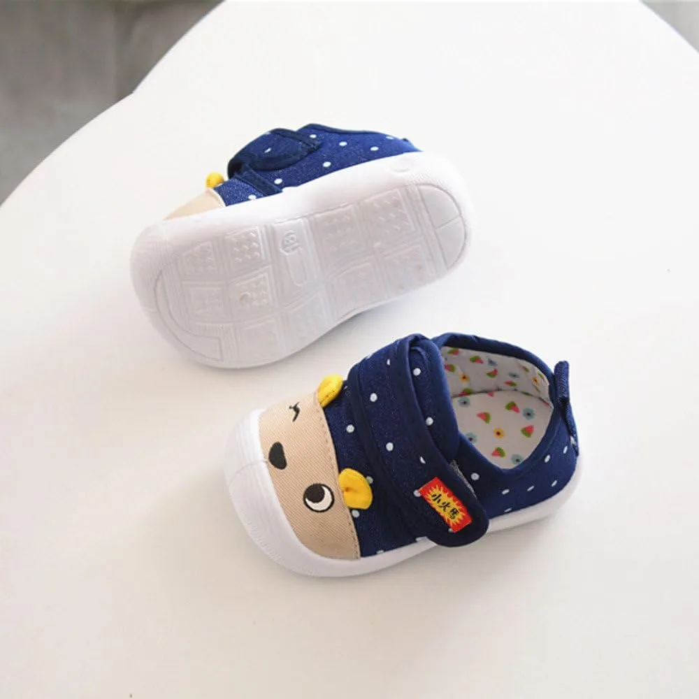 Baby Shoes 12 Months Girls Baby Infant Sole Soft Boys Cartoon Shoes Squeaky Anti-Slip Kids Baby Light up N
