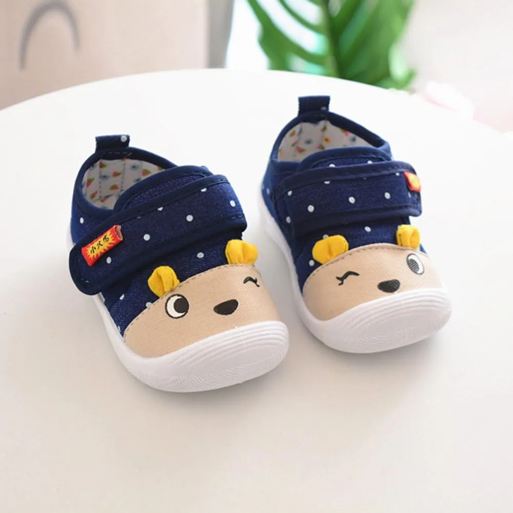 Baby Shoes 12 Months Girls Baby Infant Sole Soft Boys Cartoon Shoes Squeaky Anti-Slip Kids Baby Light up N