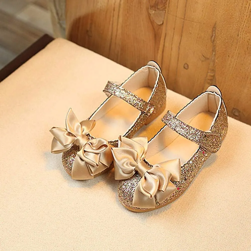 Baby Shoes Boys Girls Infant Sneakers Bowknot Fashion Dance Single Shoes Children Princess Girl Non-SIip Tennis Shoes