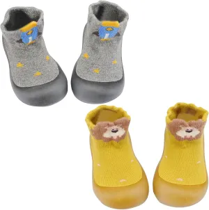 Baby Shoes Boys Girls Sock Shoe Elastic Infant First Cartoon Cats Soft Sole Rubber Toddler Boys & Kids
