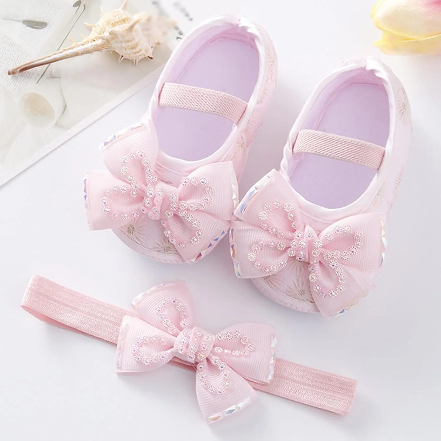 Baby Shoes Fashion Soft Sole Toddler Shoes Pearl Dress Flower Princess Shoes Toddler Shoes Baby Running Shoes