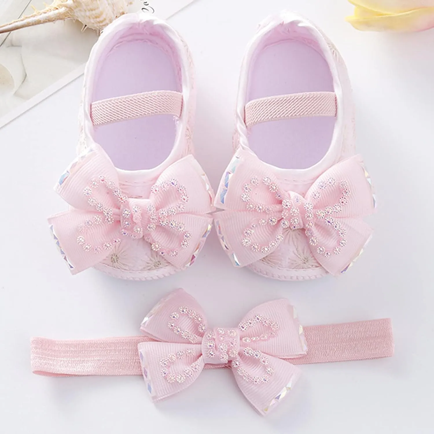 Baby Shoes Fashion Soft Sole Toddler Shoes Pearl Dress Flower Princess Shoes Toddler Shoes Baby Running Shoes