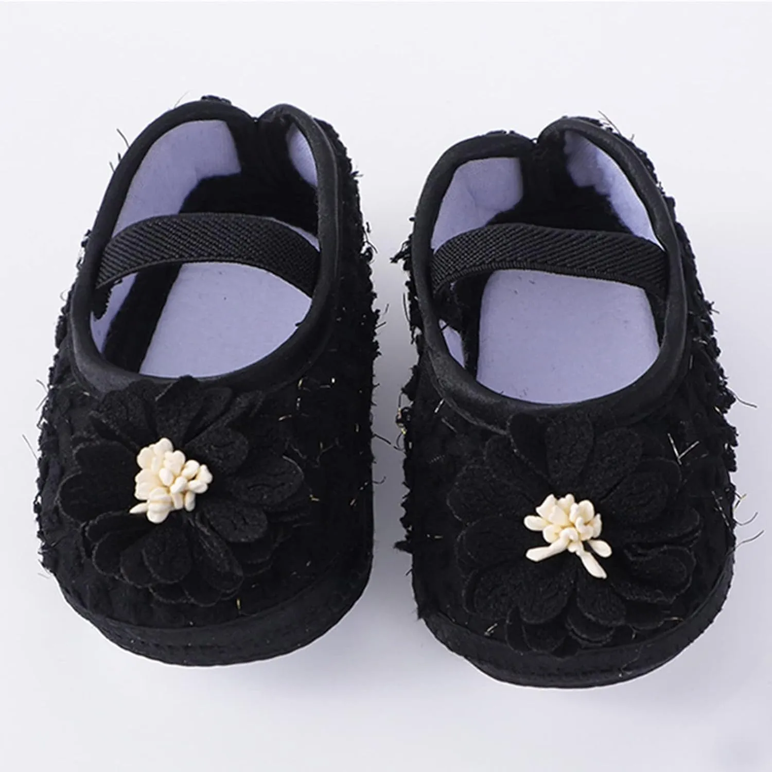 Baby Shoes Fashion Soft Sole Toddler Shoes Pearl Dress Flower Princess Shoes Toddler Shoes Toddler Shes (Black, 4 Infant)