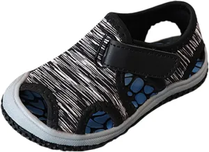 Baby Shoes Fashionable Casual Sandals Flat Toddler Shoes Comfortable Soft Casual Toddler Shoes Baby Boy Moccasins (Black, 9 Toddler)