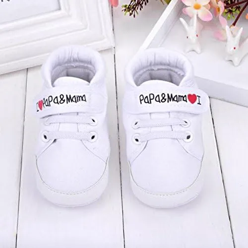 Baby Shoes for Boys Girls Sneakers Comfortable Soft Anti-Slip Sole Pre-Walkers Summer Outdoor Prewalker (White, 13)