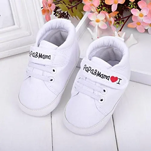 Baby Shoes for Boys Girls Sneakers Comfortable Soft Anti-Slip Sole Pre-Walkers Summer Outdoor Prewalker (White, 13)