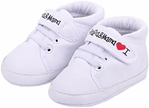 Baby Shoes for Boys Girls Sneakers Comfortable Soft Anti-Slip Sole Pre-Walkers Summer Outdoor Prewalker (White, 13)